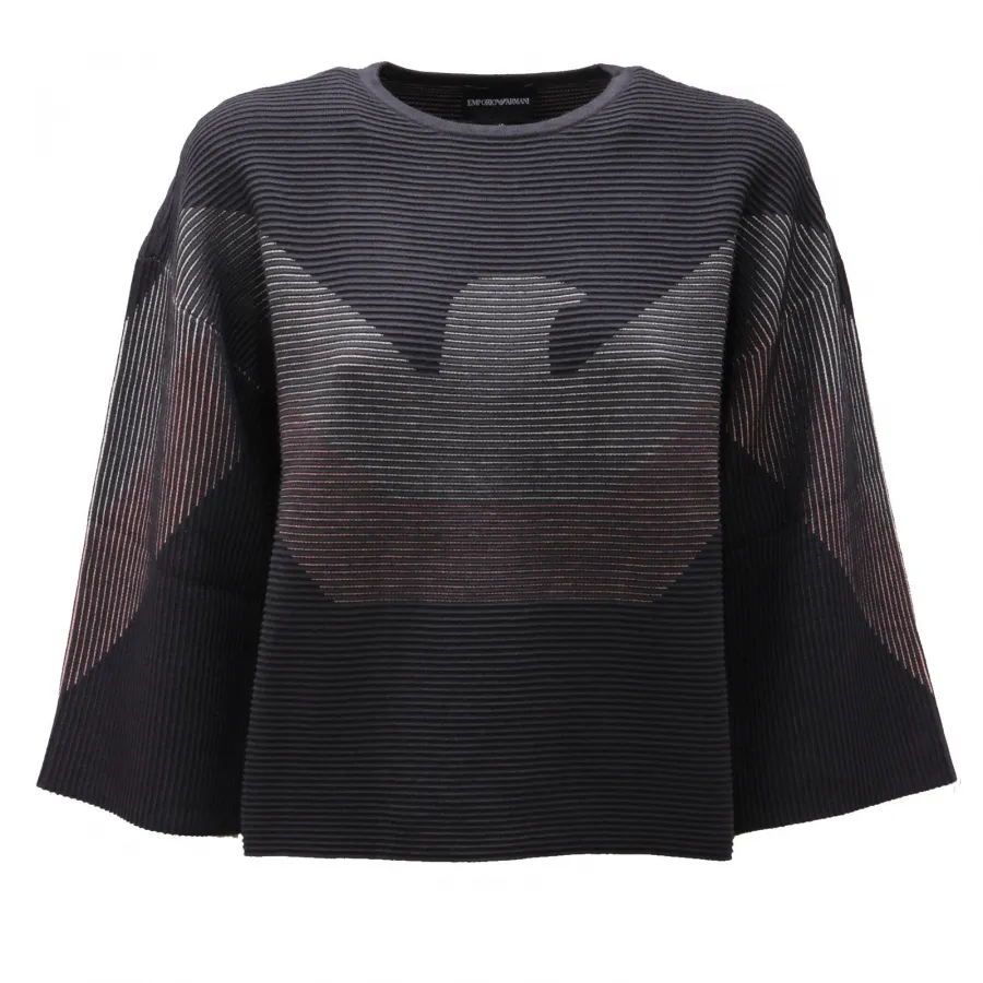 0822AF maglione oversize donna EMPORIO ARMANI dark blue sweater woman