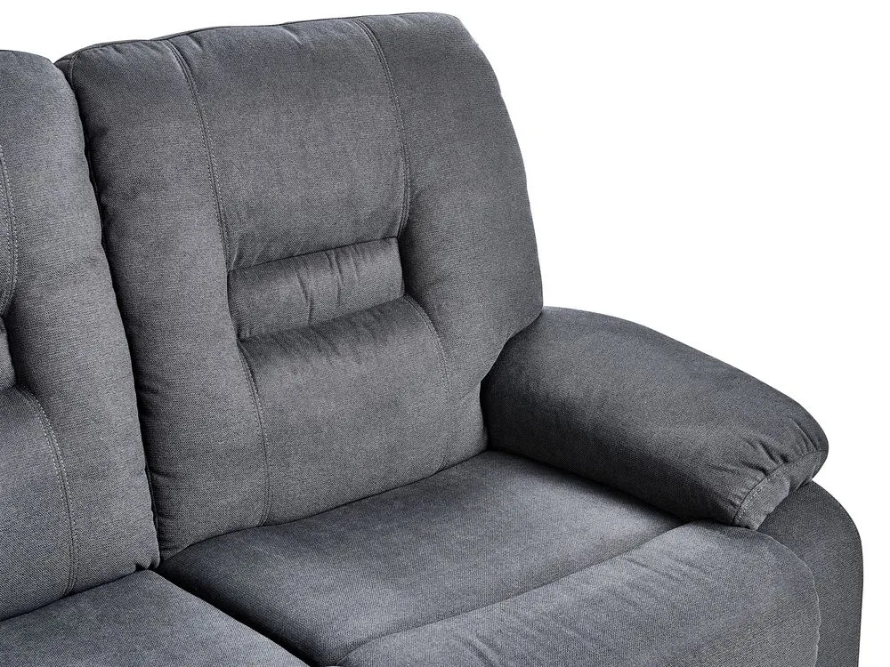 2 Seater Fabric Manual Recliner Sofa Grey BERGEN II