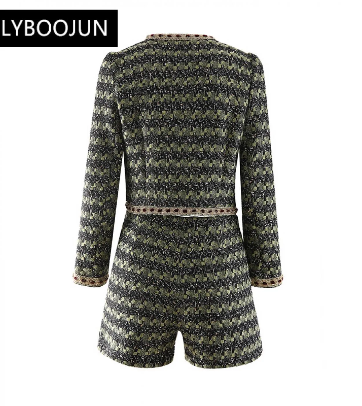 2022 Elegante di Alta Qualità Autunno Inverno di Seta Luminosa Plaid Vestito Delle Donne A Maniche Lunghe Bordare Tasca Cappotto