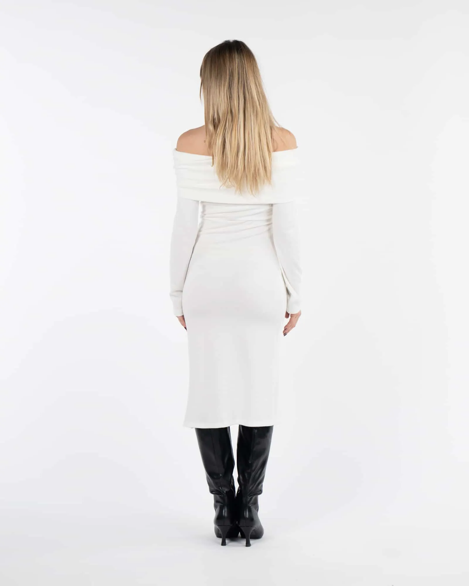 Abito in maglia lungo - BIANCO