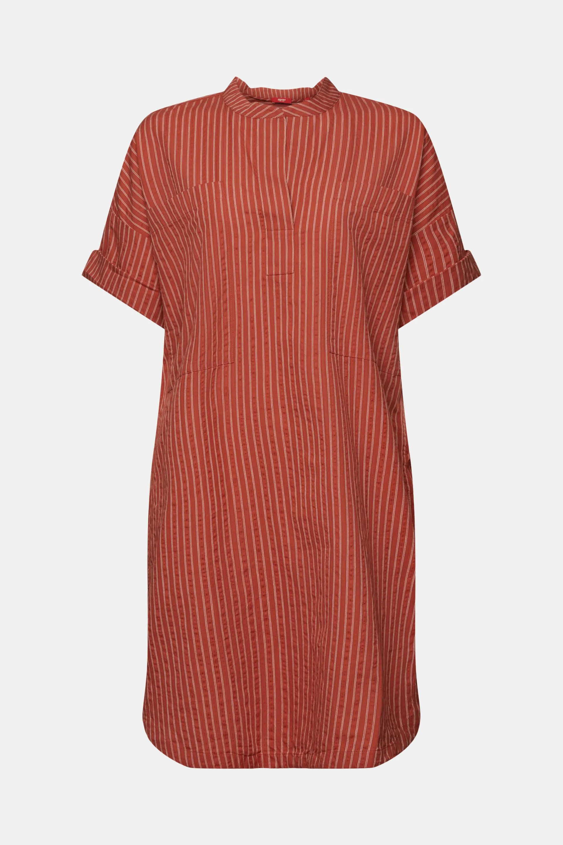 Abito mini a camicia a righe