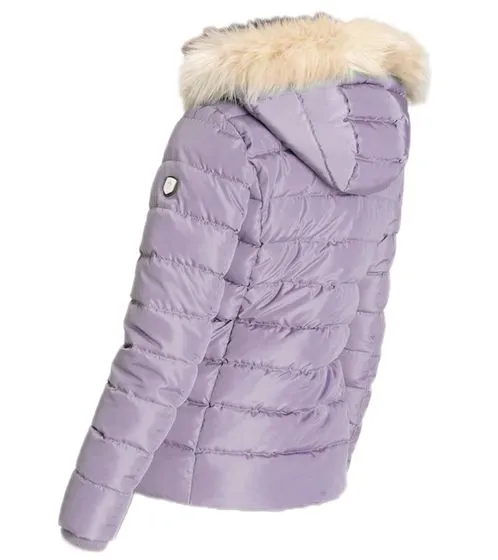 ALPENBLITZ Giacca outdoor da donna Semeru, giacca invernale imbottita con cappuccio staccabile e pelliccia sintetica staccabile 