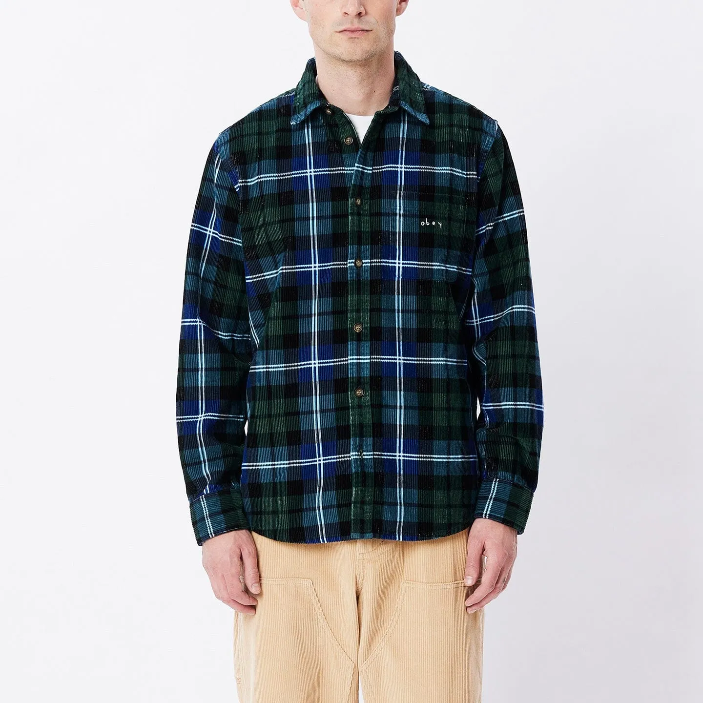 ANDREW WOVEN LS - DARK CEDAR MULTI