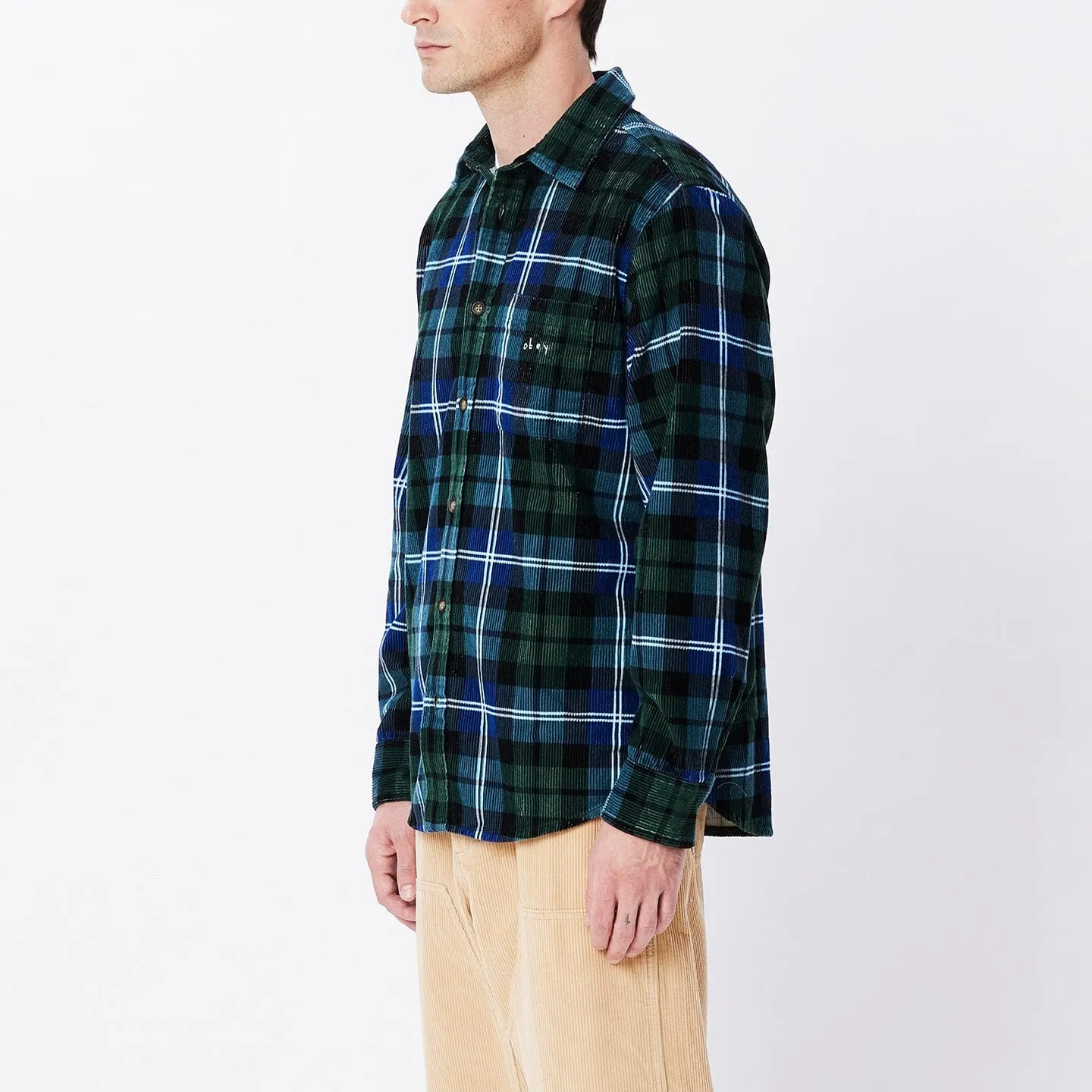 ANDREW WOVEN LS - DARK CEDAR MULTI