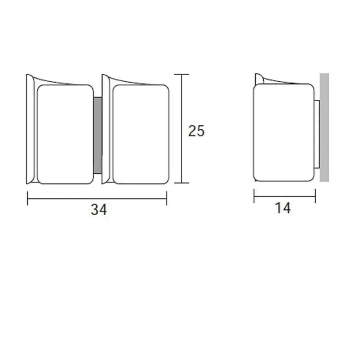 Applique classico Selene illuminazione PAPIRO 0378 2 006 033 E27 LED vetro lampada parete