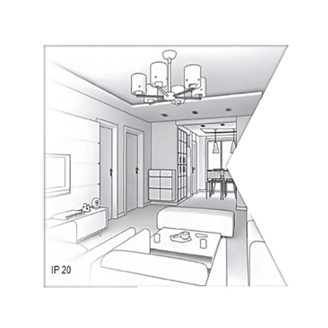 Applique classico Selene illuminazione PAPIRO 0378 2 006 033 E27 LED vetro lampada parete