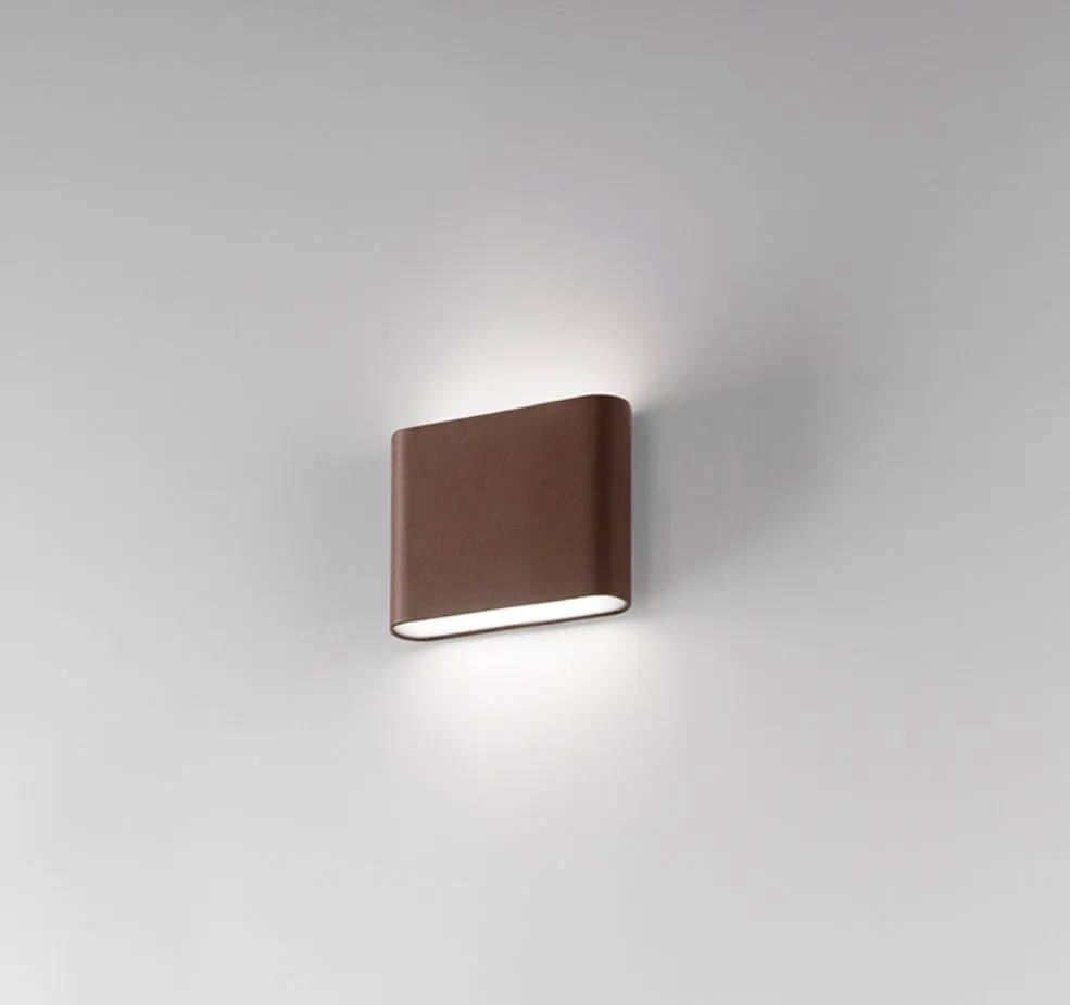 Applique Compatta Per Esterno Wallet 115 mm LED 12W Corten IP54 Isyluce 509-20