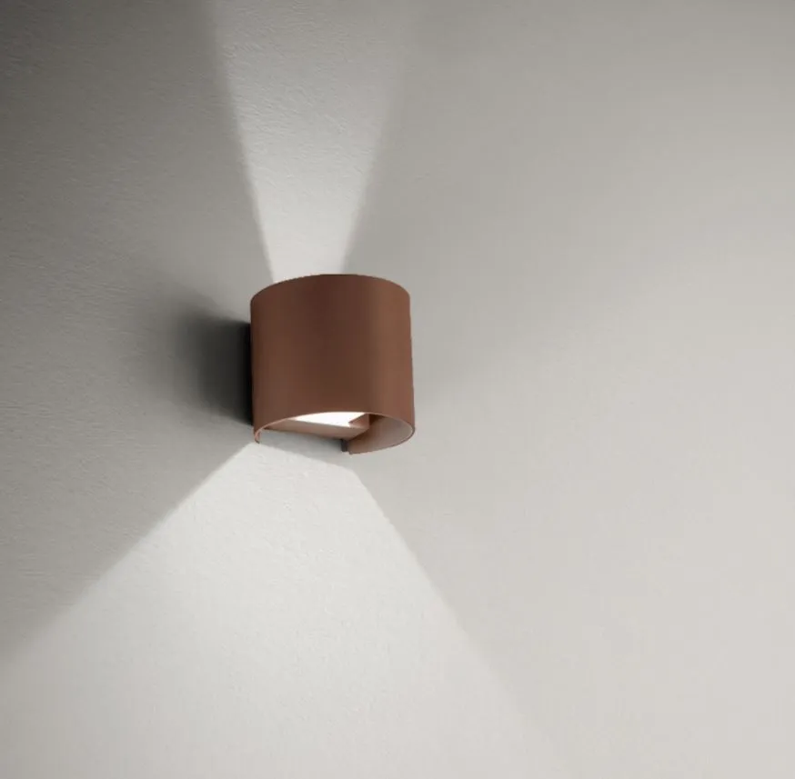 Applique Esterno Led Fascio Luce Regolabile Marrone Henk GES874 Gea Led