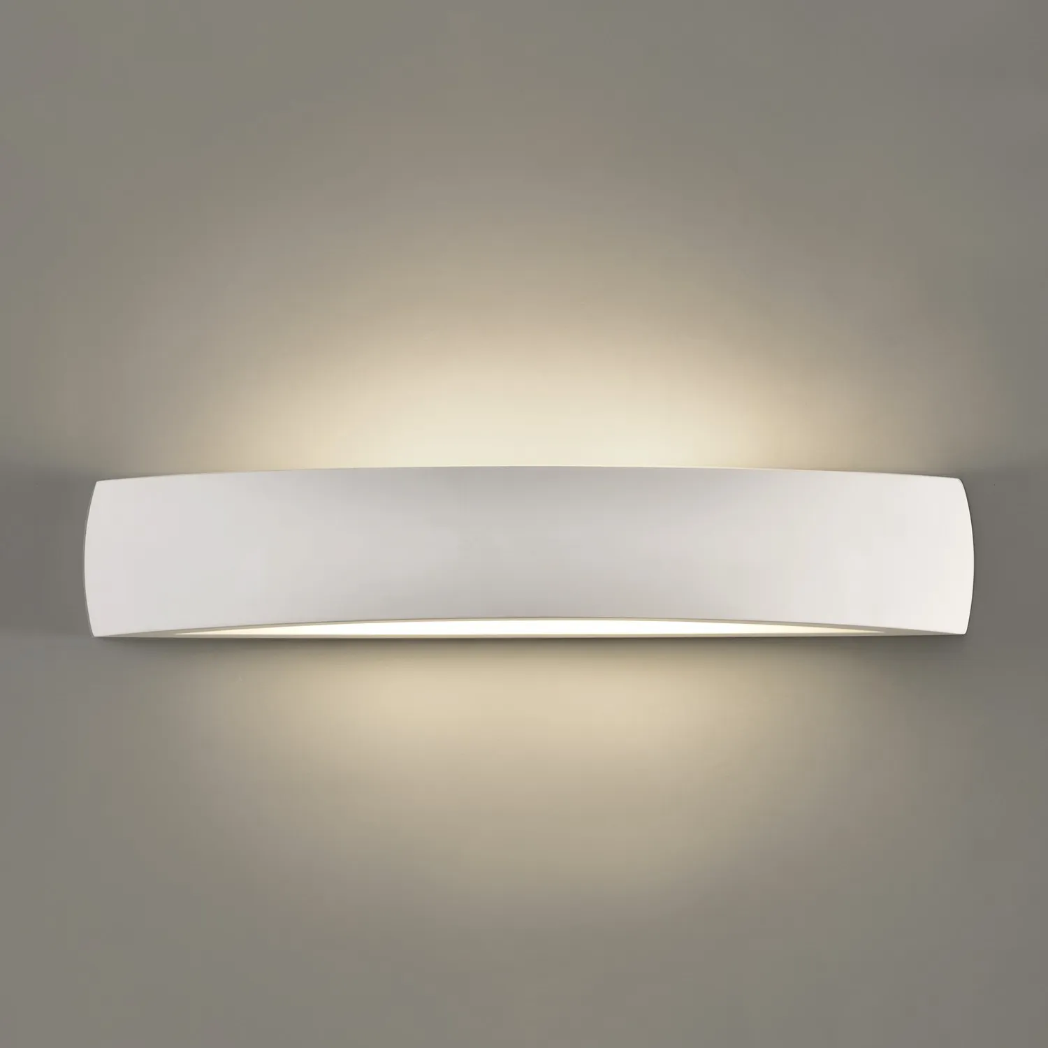 Applique Mezzaluna Gesso Alba 2xE14 Luce Sopra E Sotto ACB
