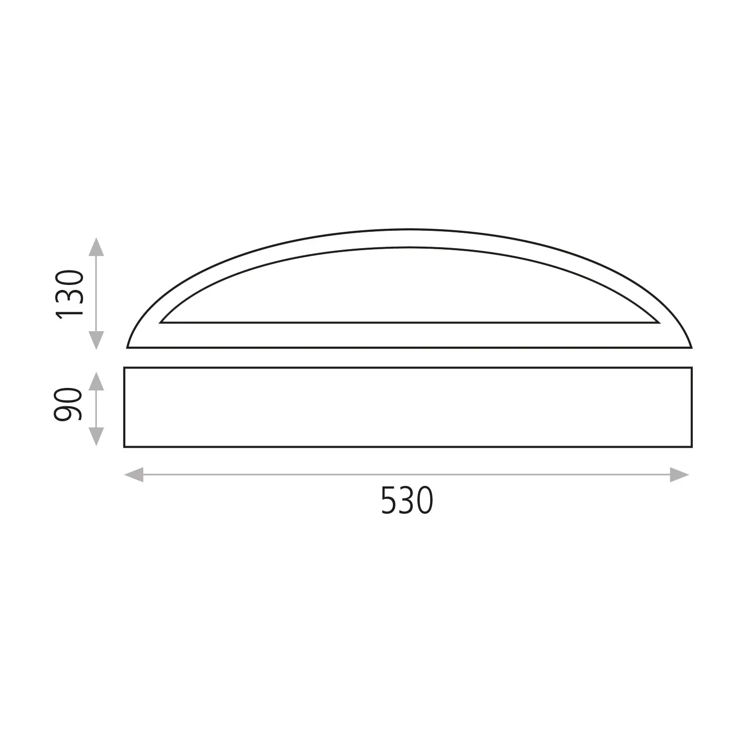 Applique Mezzaluna Gesso Alba 2xE14 Luce Sopra E Sotto ACB