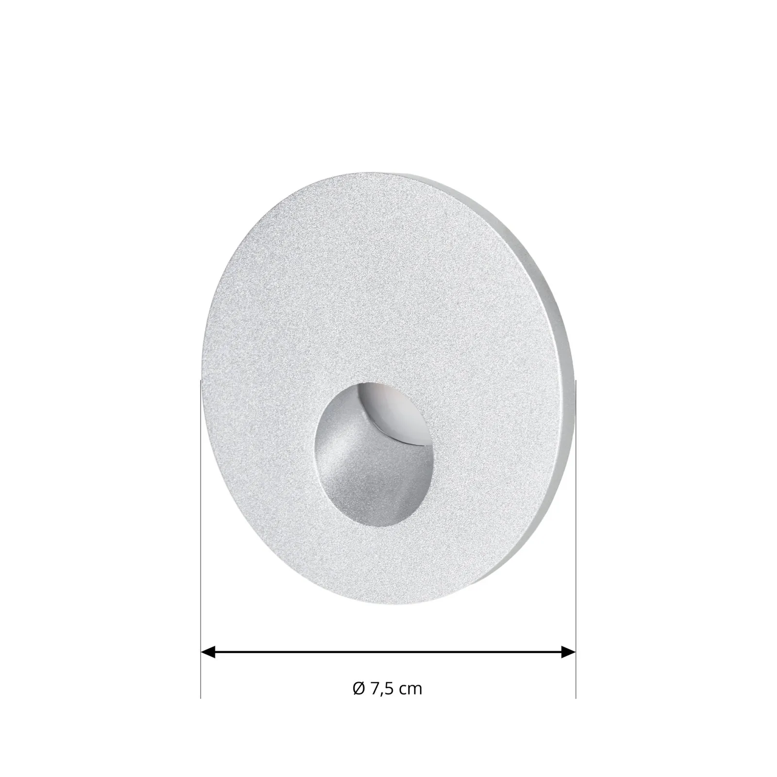 Arcchio Luci LED da incasso Vexi, Ø 7,5 cm, argento, alluminio, CCT
