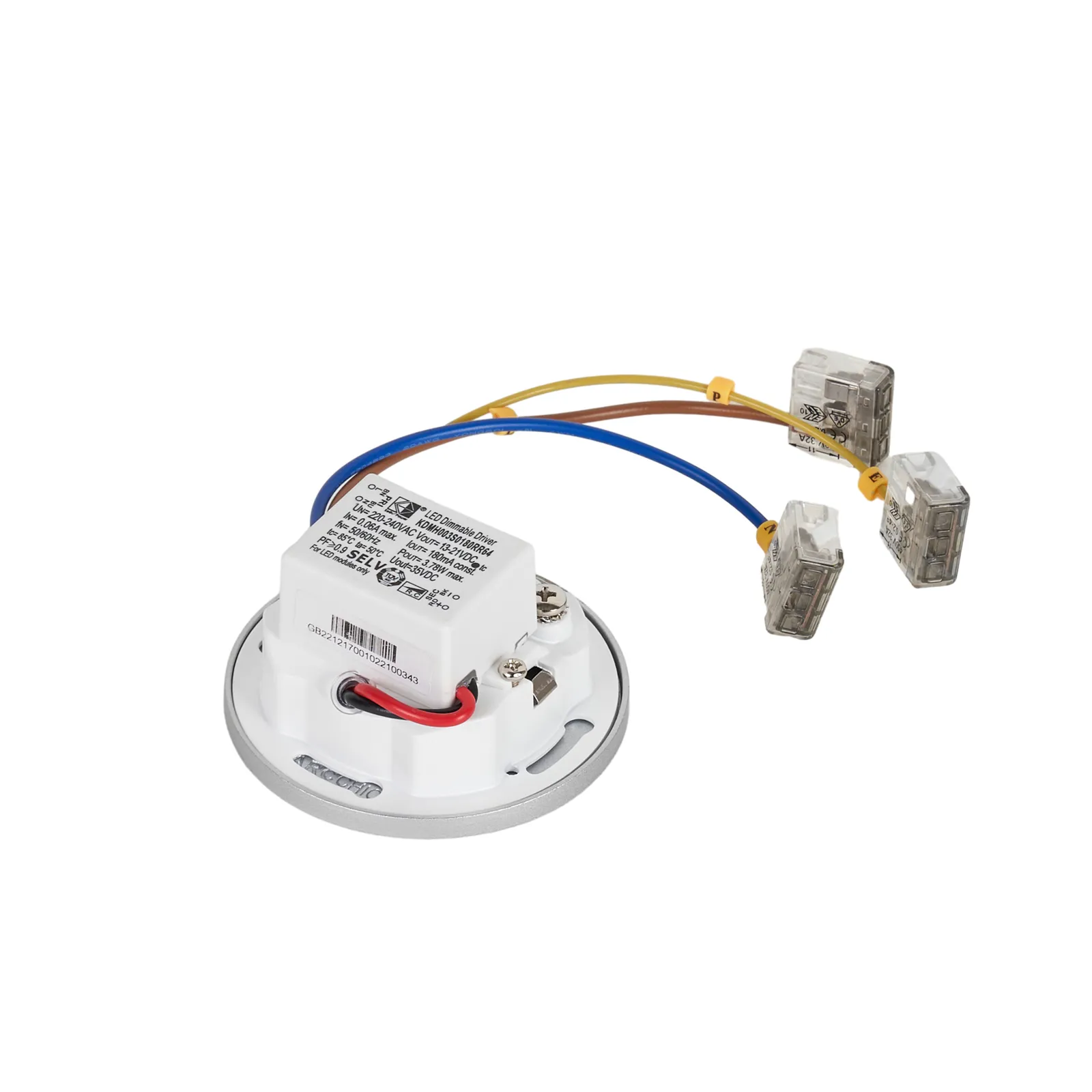 Arcchio Luci LED da incasso Vexi, Ø 7,5 cm, argento, alluminio, CCT