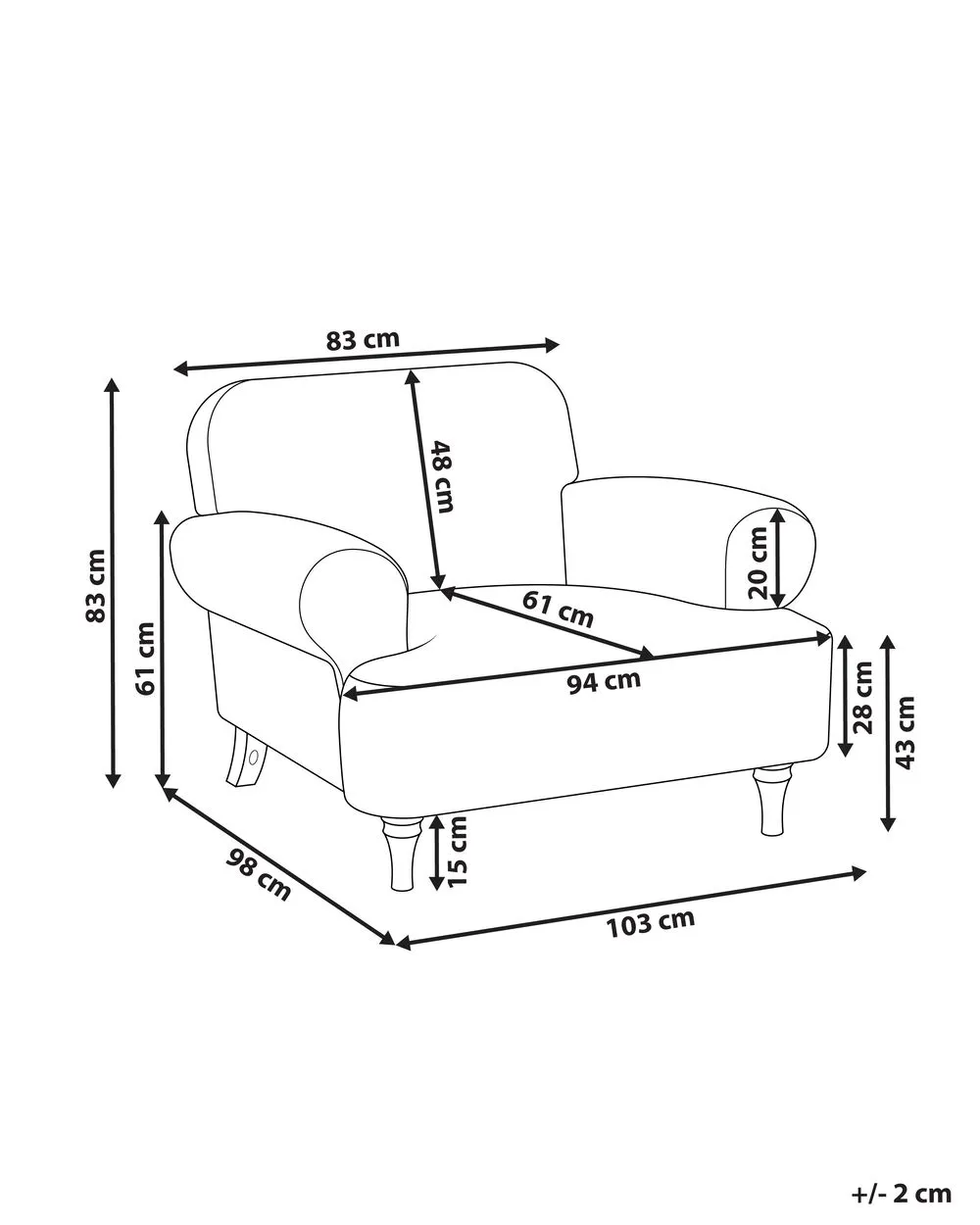 Armchair KIBERG Light Beige