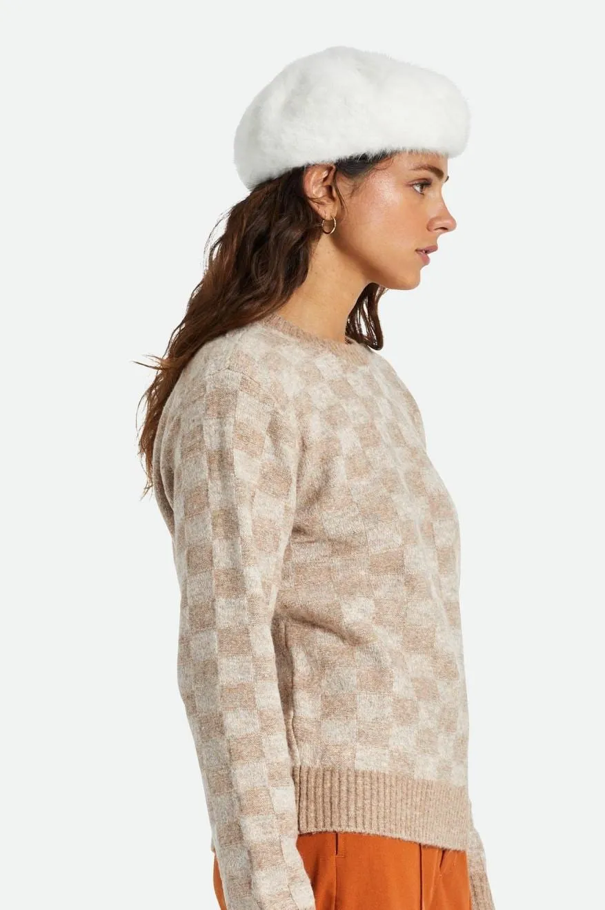 AUDREY II BERET - FUZZY OFF WHITE