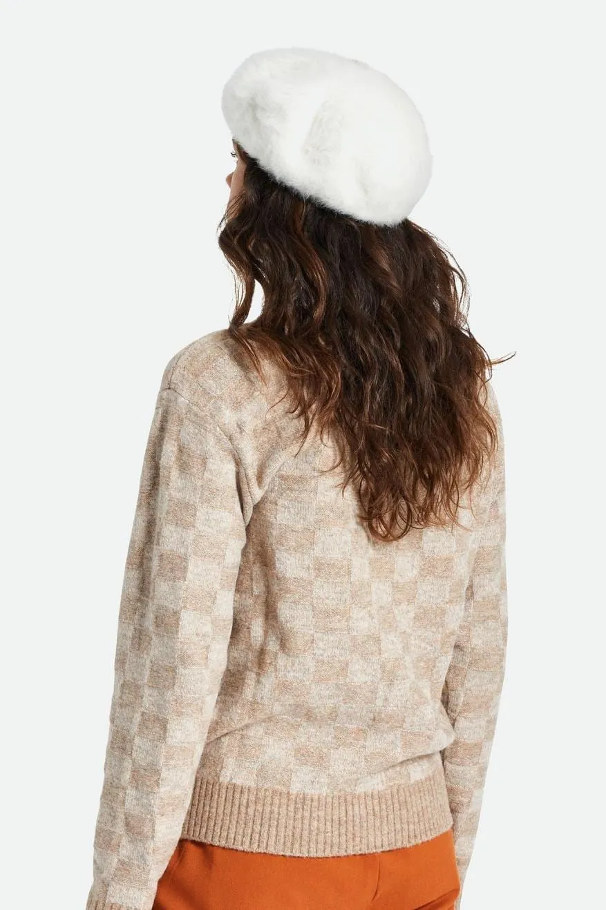 AUDREY II BERET - FUZZY OFF WHITE