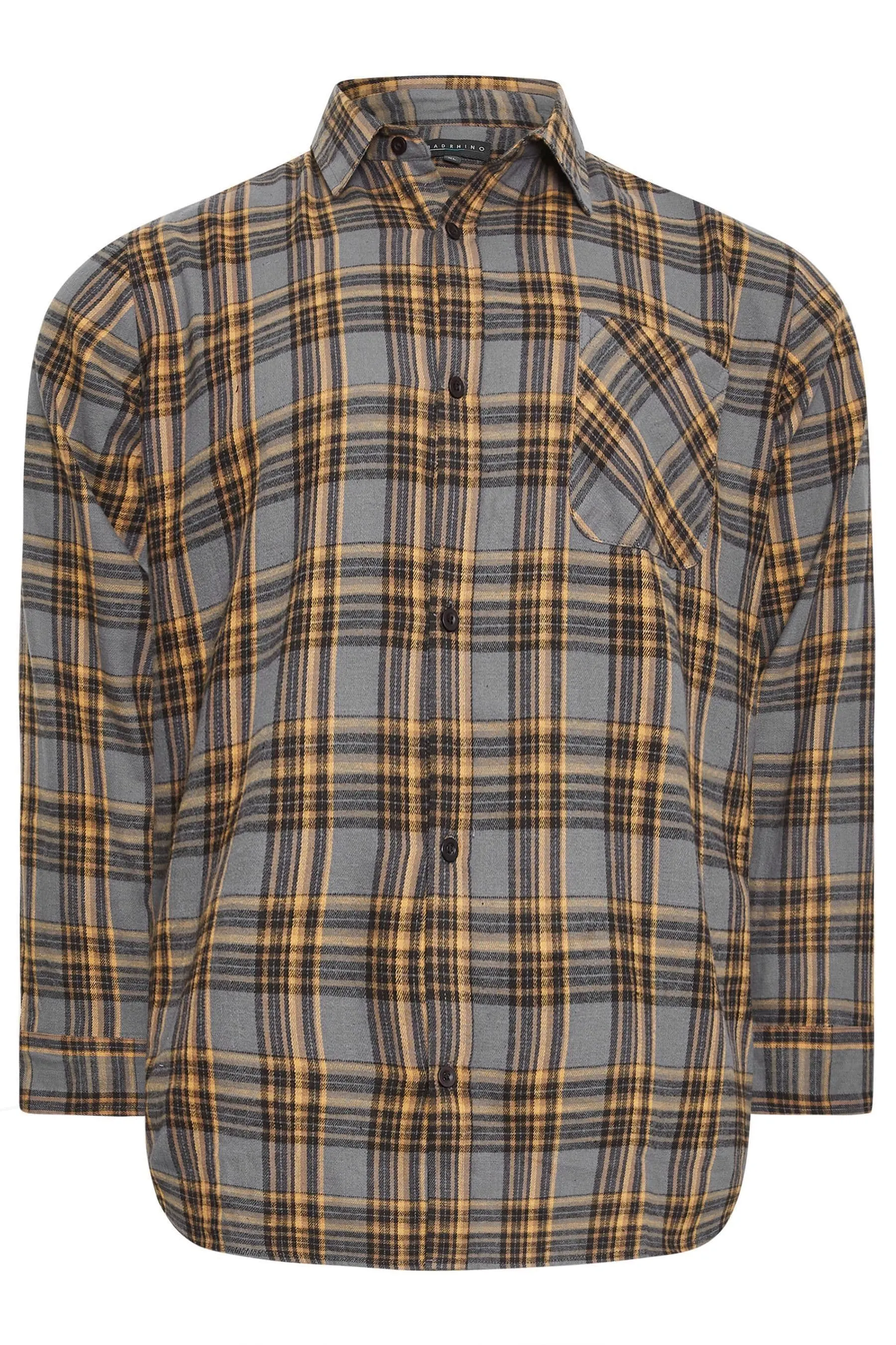 BadRhino - Big &Tall - Camicia con A quadri spazzolata