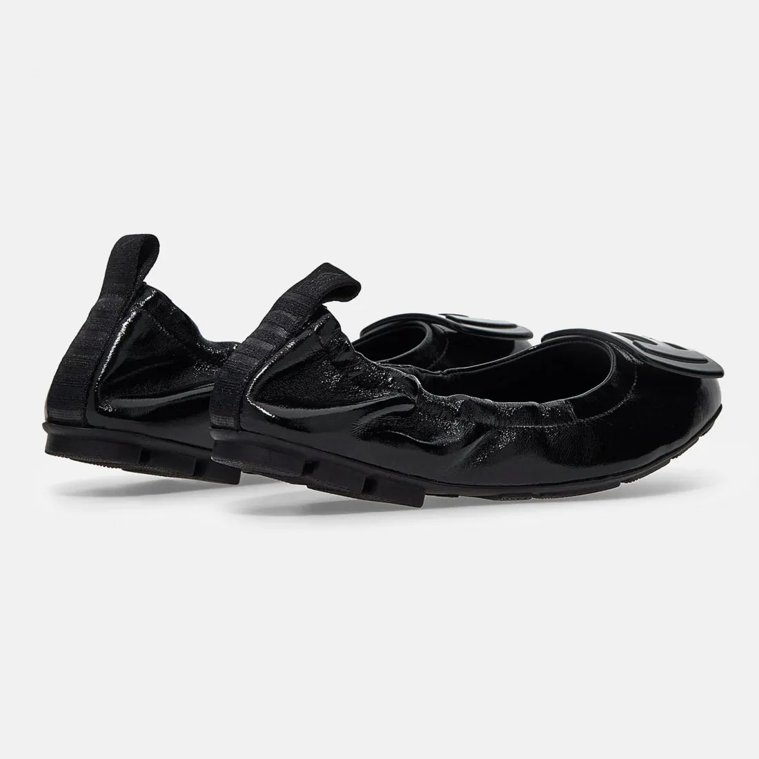 Ballerina Hogan H511 nera in morbida pelle con accessorio