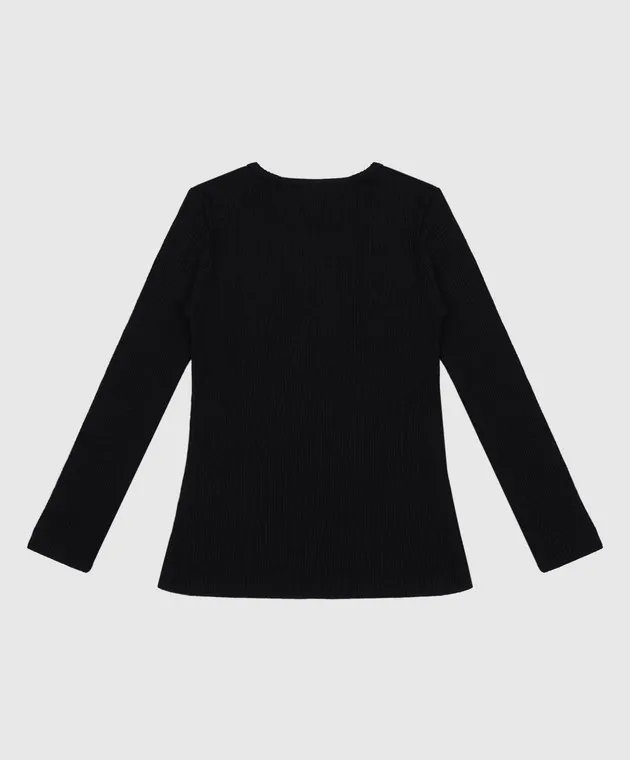 Balmain Maglione a righe nere per bambini BT9A90J03021214