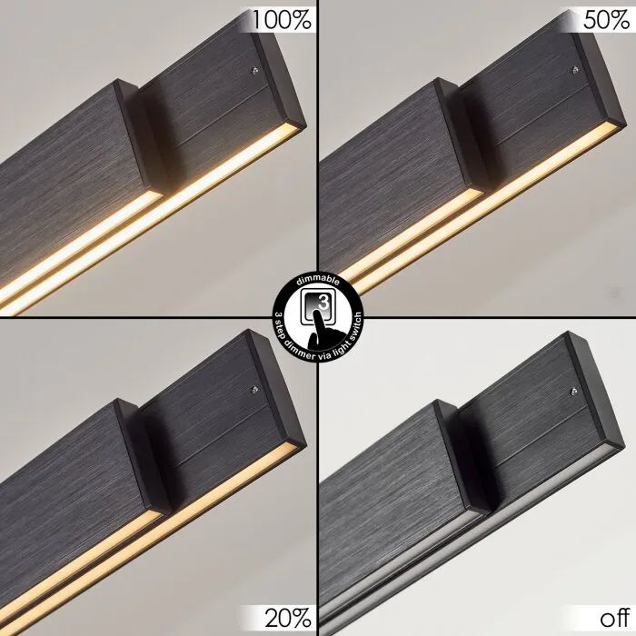 Battenheim Lampada a Sospensione LED Antracite, 1-Luce