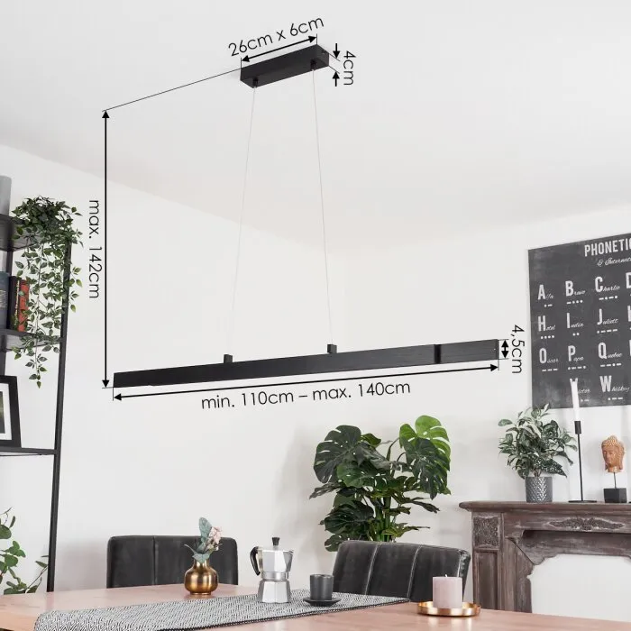 Battenheim Lampada a Sospensione LED Antracite, 1-Luce