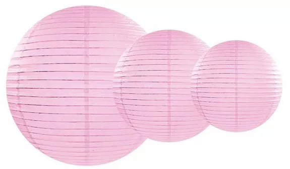 Bella lanterna di carta rotonda rosa 20cm