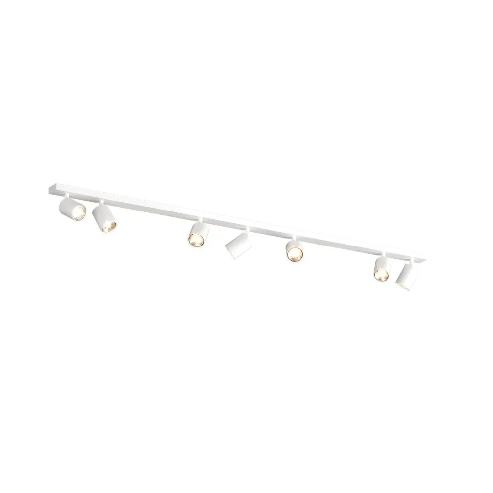 Binario Top Light KORA 1208 7 BI GU10 LED lampada soffitto parete moderna faretti orientabili