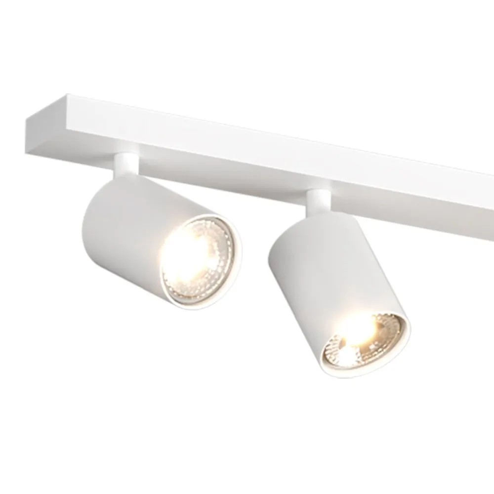 Binario Top Light KORA 1208 7 BI GU10 LED lampada soffitto parete moderna faretti orientabili