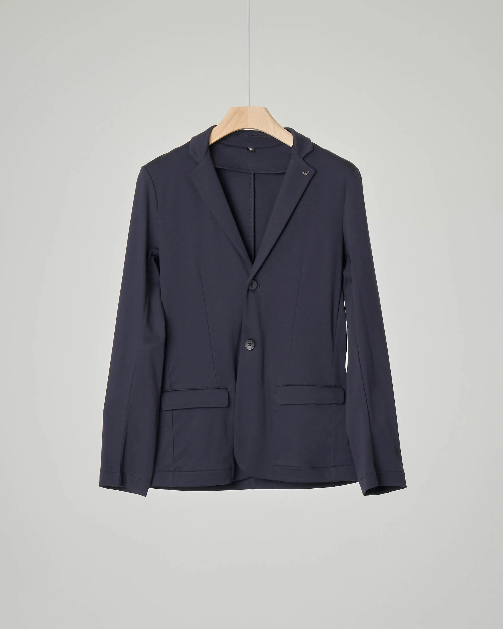 Blazer blu in jersey di cotone 6-8 anni