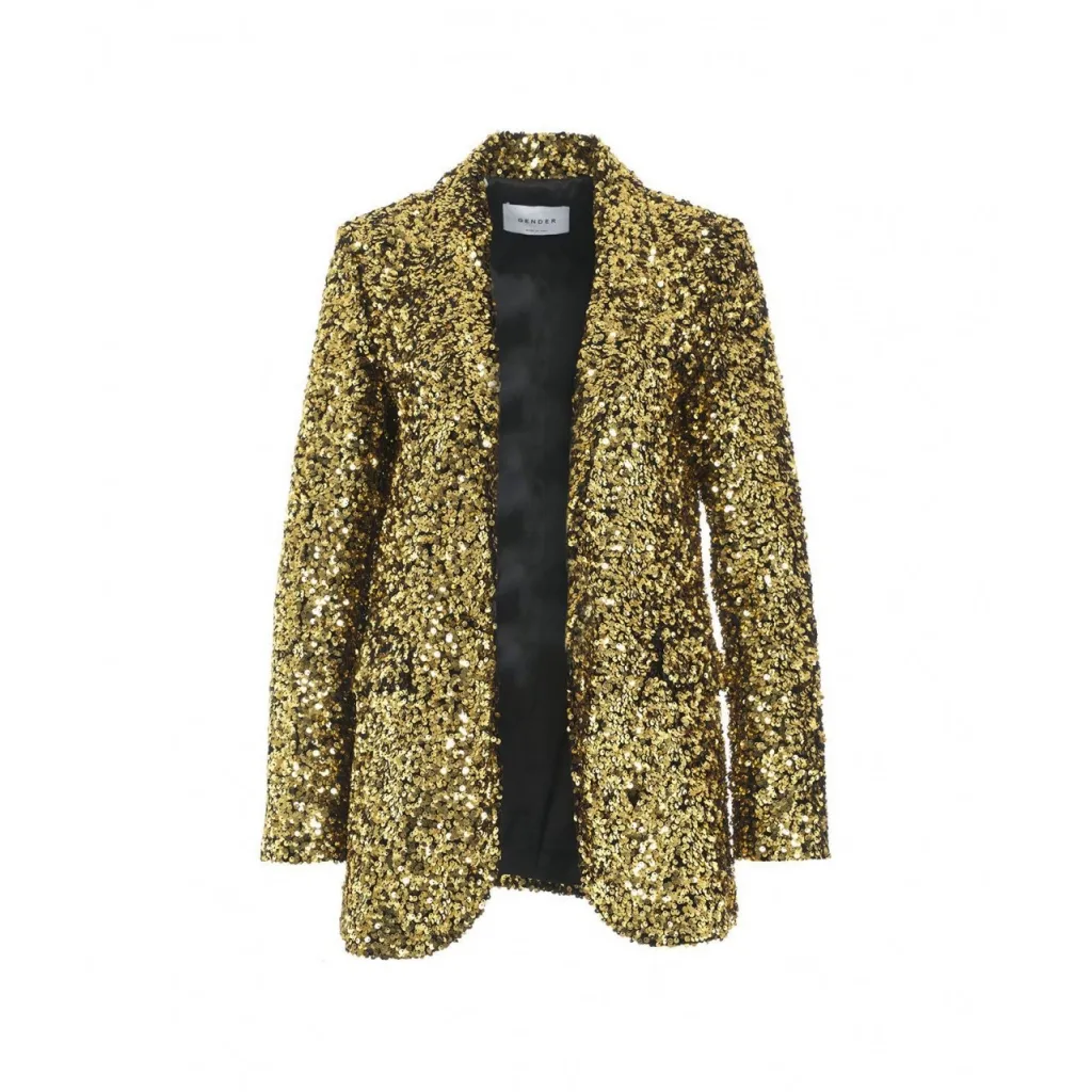 Blazer di paillettes oro
