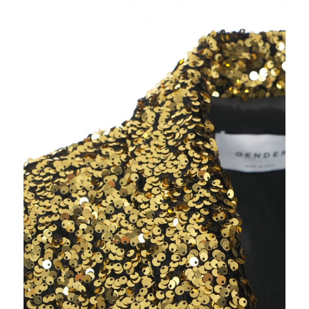 Blazer di paillettes oro