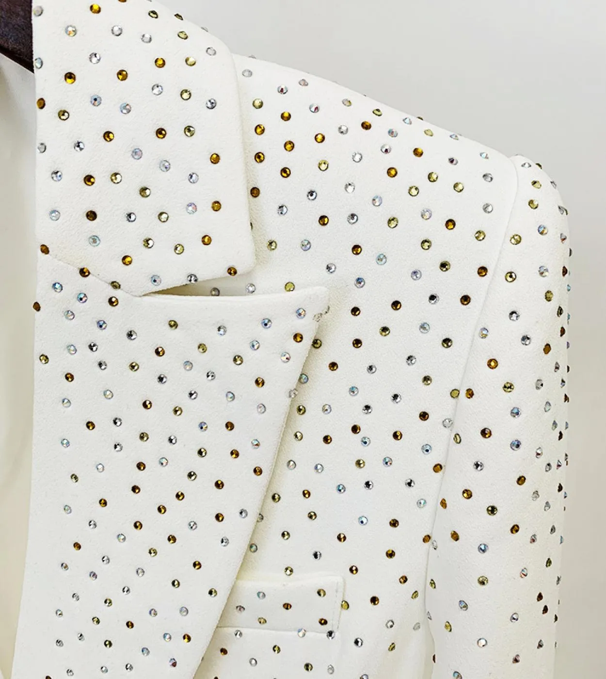 Blazer gonna adatta a caldo cappotto di cristallo di diamanti da donna matrimonio di lusso nuovo designer 2023 blazer bianco gia
