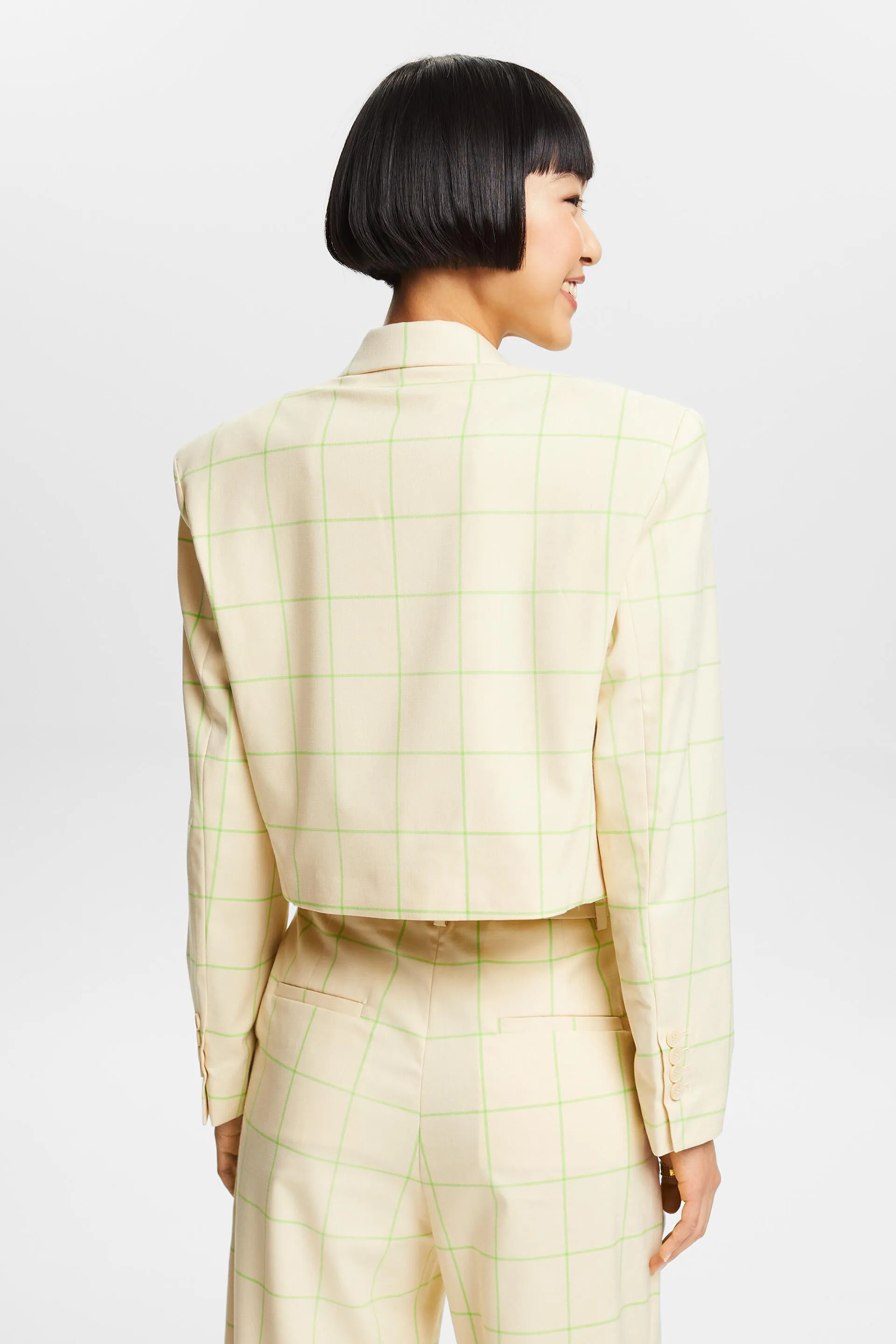 Blazer oversize cropped con stampa