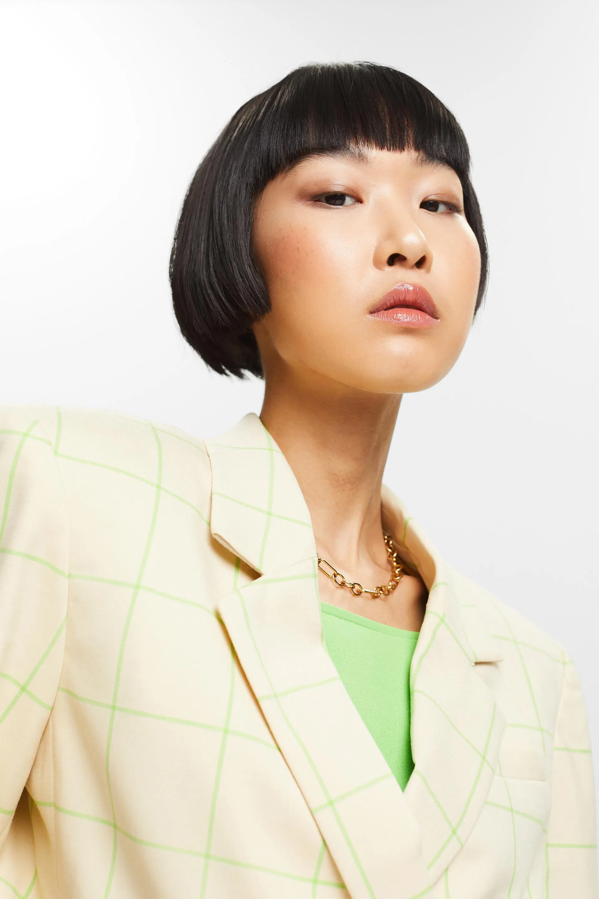 Blazer oversize cropped con stampa