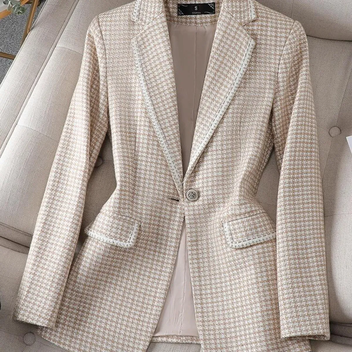Blazer verde da donna Blazer invernale da lavoro da donna Blazer verde da donna formale verde
