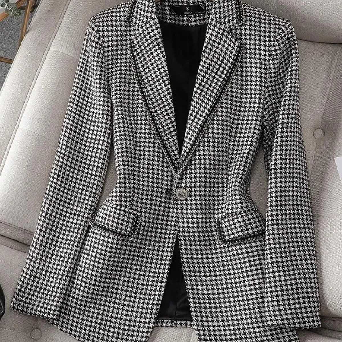Blazer verde da donna Blazer invernale da lavoro da donna Blazer verde da donna formale verde