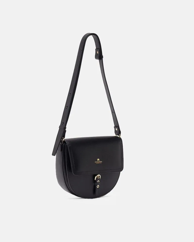 BORSA A SPALLA CUOIERIA FIORENTINA IN PELLE EVA CROSSBODY 5823 420 NERO