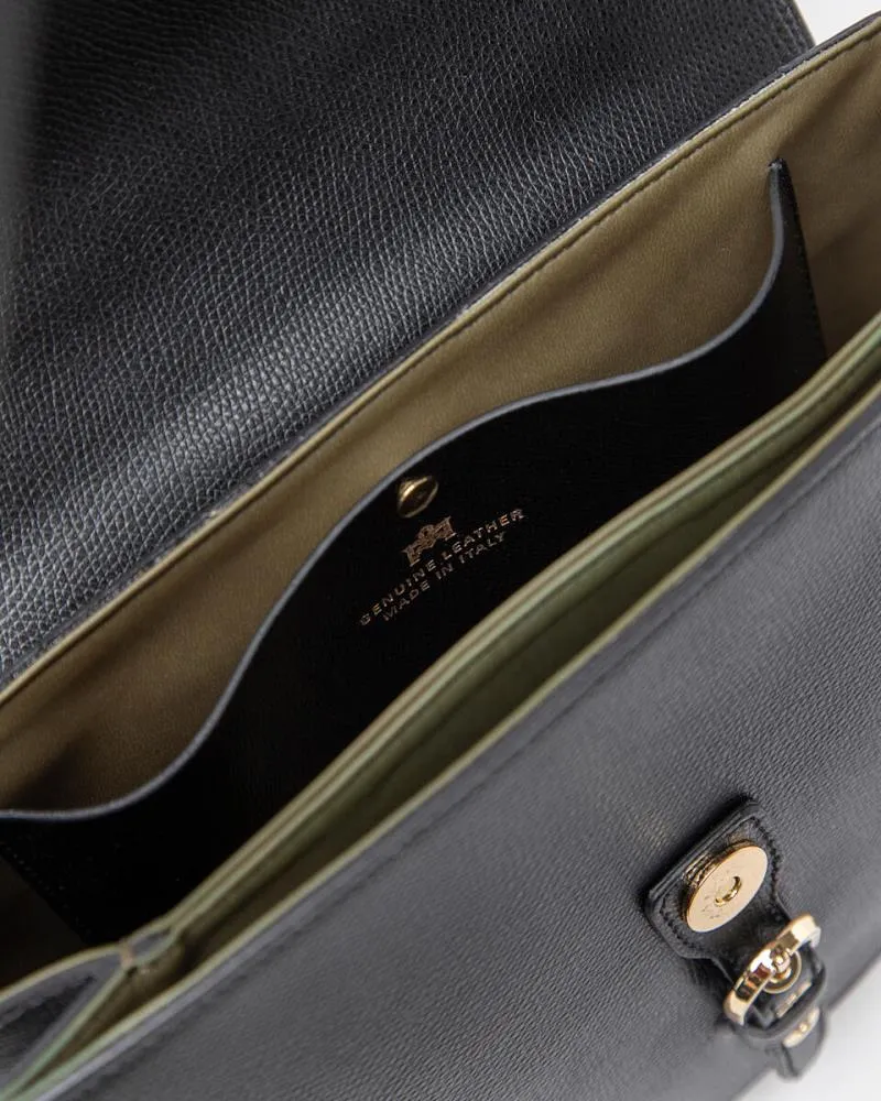 BORSA A SPALLA CUOIERIA FIORENTINA IN PELLE EVA CROSSBODY 5823 420 NERO