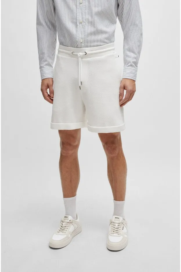 Boss - Hugo Boss Boss - Hugo Boss bermuda oversize con rifiniture color argento