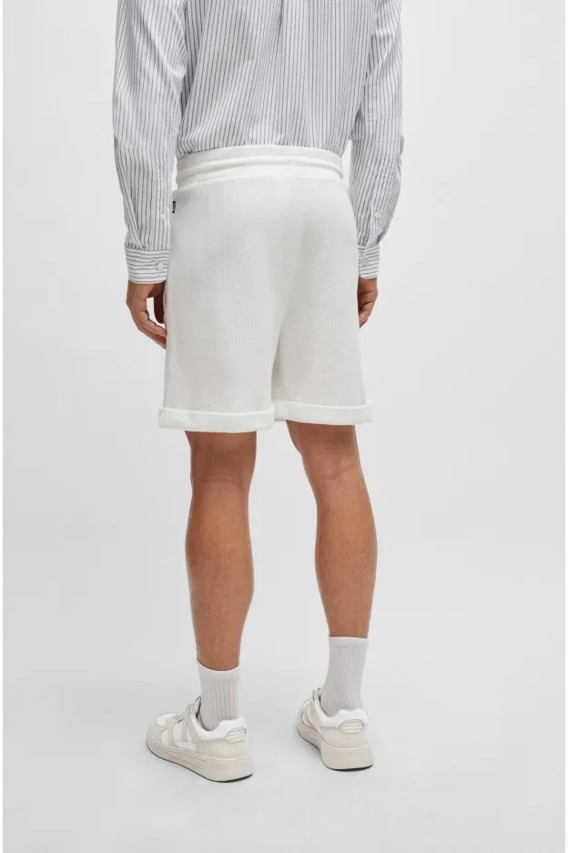 Boss - Hugo Boss Boss - Hugo Boss bermuda oversize con rifiniture color argento