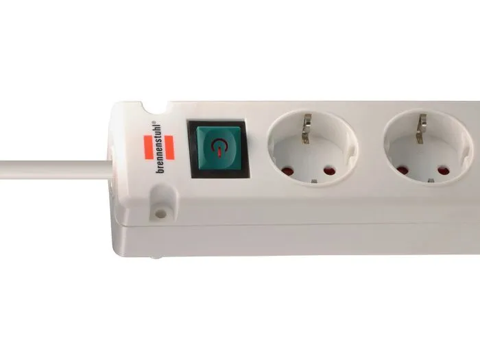 Brennenstuhl Bremounta multipresa con 2 porte USB-C - White