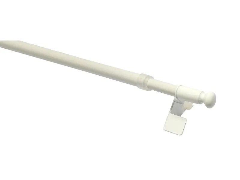 Briss estensibile 80-110 cm a pressione acciaio Ø 10 mm bianco finale pomolo
