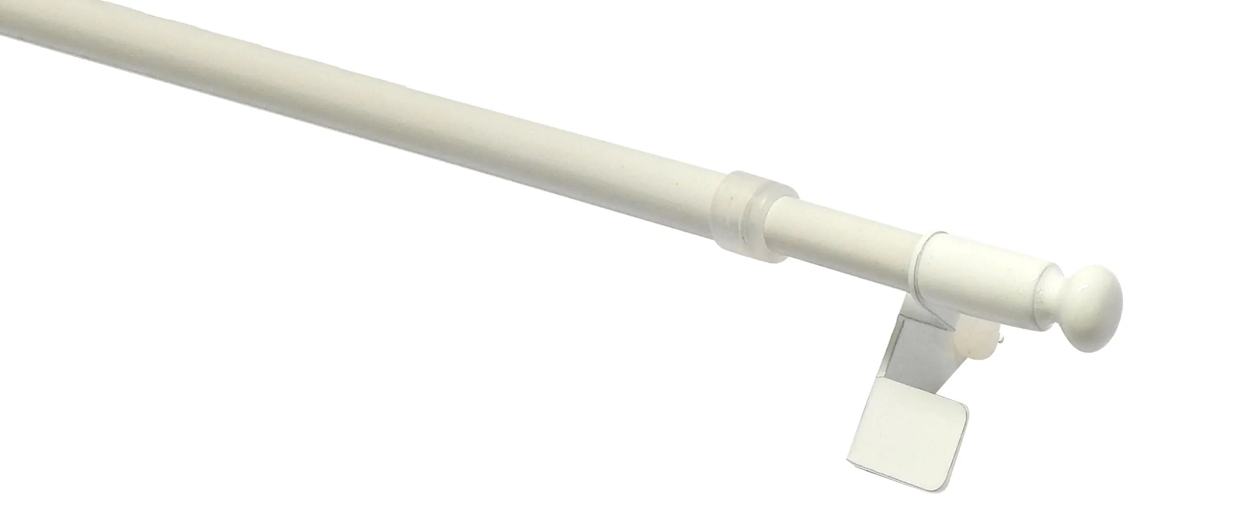 Briss estensibile 80-110 cm a pressione acciaio Ø 10 mm bianco finale pomolo