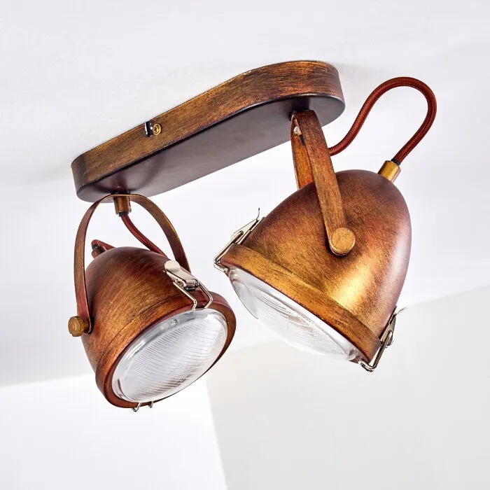 Butikon Plafoniera Ruggine, 2-Luci