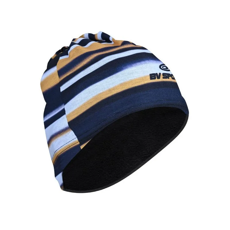 BV SPORT CAPPELLO MULTIFUNZIONE INVERNALE WINTER HAT MULTIFUNCIONAL RUNNING - BLU SCURO/GRIGIO/ORO