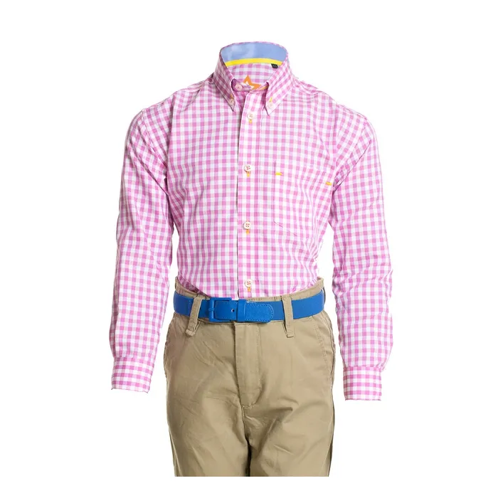 Camicia a quadri rosa per bambini Henk ter Horst