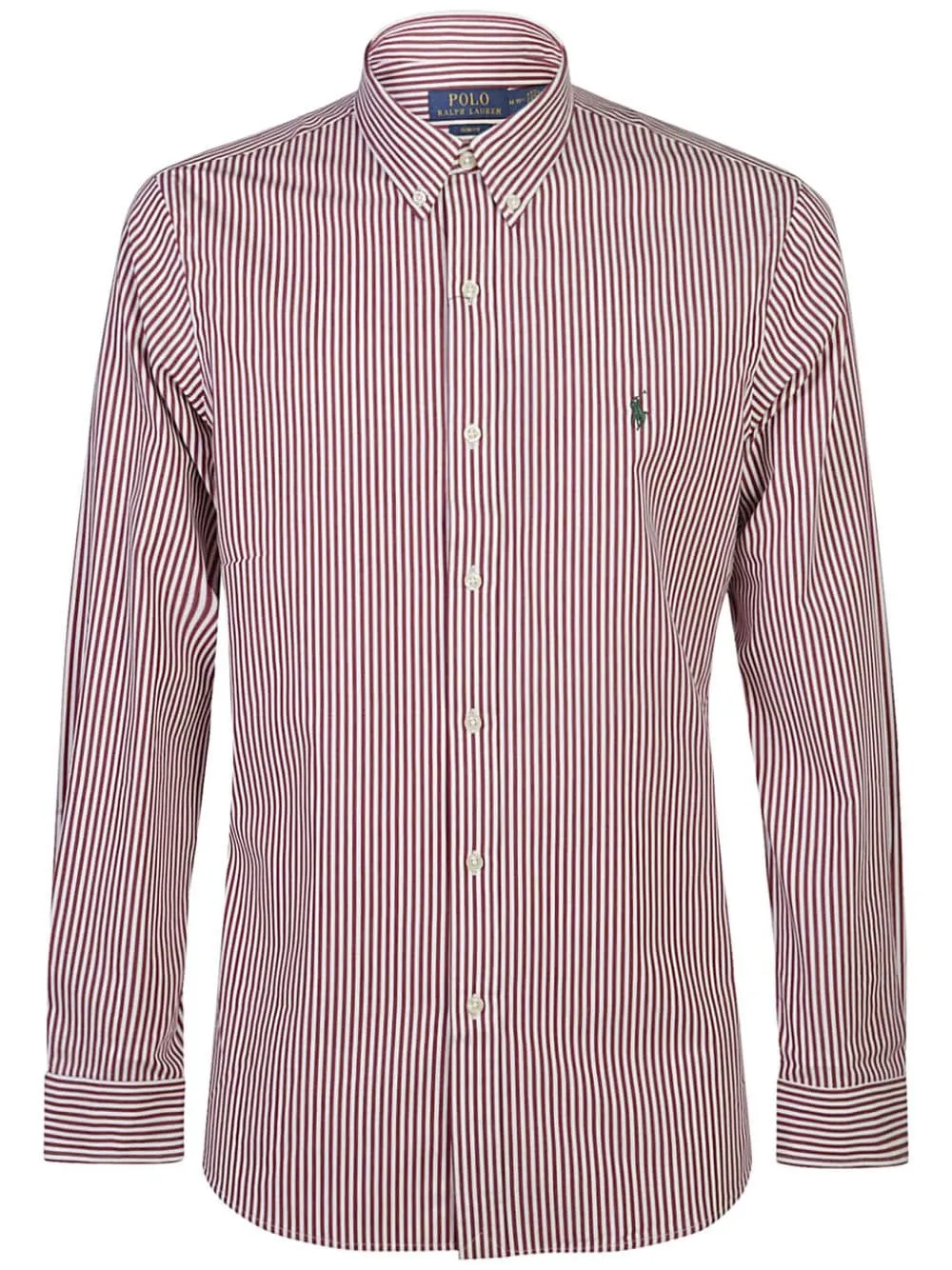 Camicia bottondown a righe bordeaux