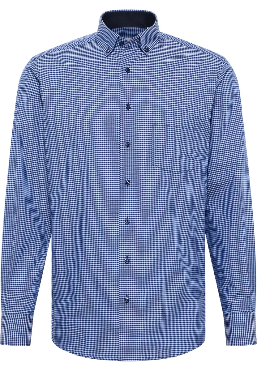Camicia eterna a quadretti azzurro modern fit