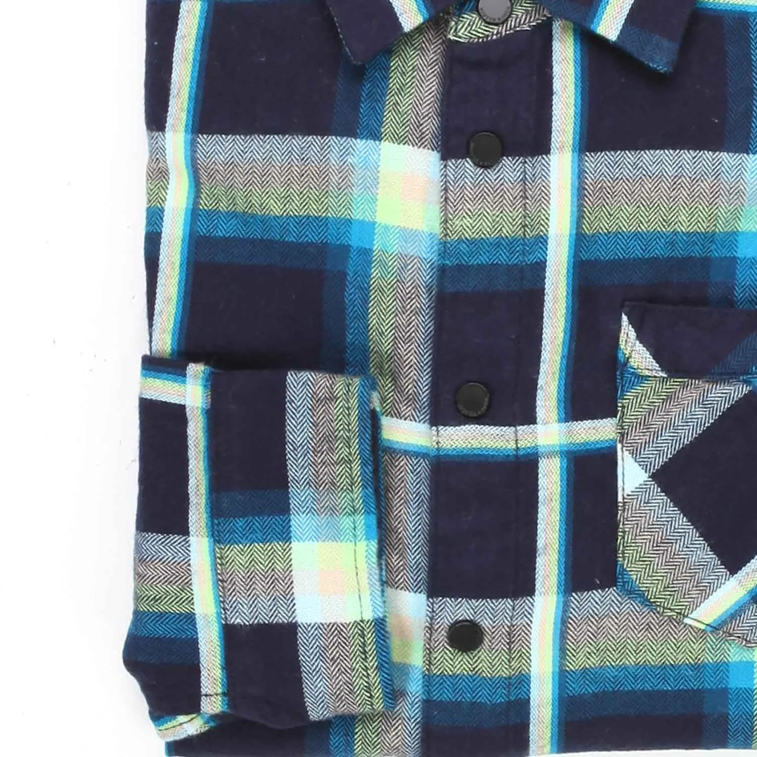 Camicia Flanella A Quadri Blu Bambino E Teen