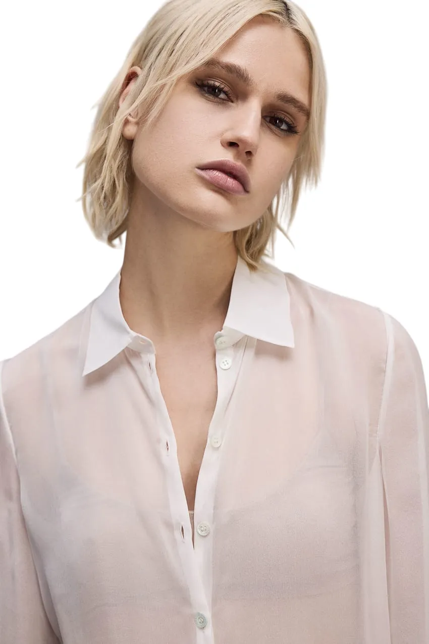 Camicia in voile di seta