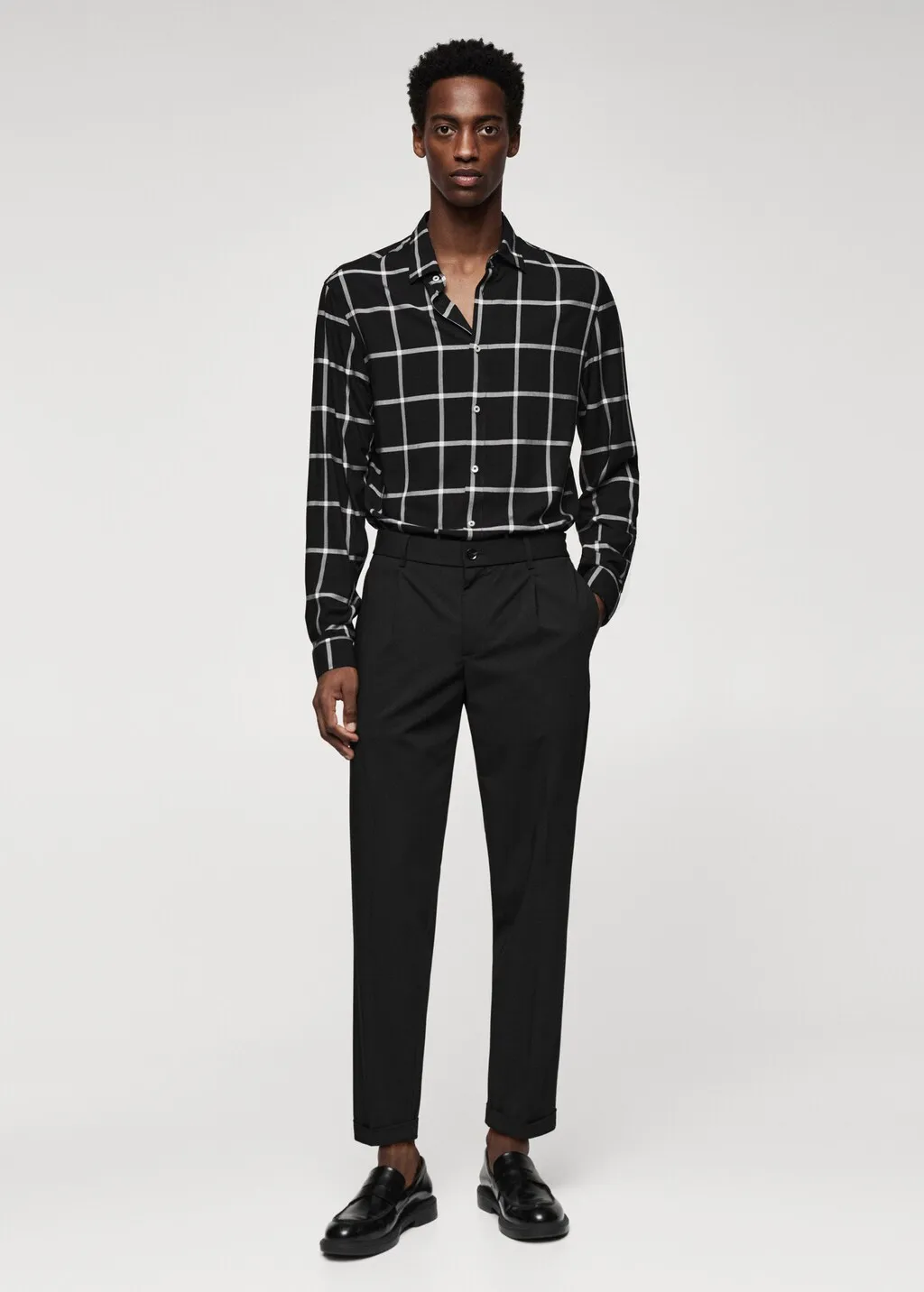 Camicia regular-fit stampa quadri